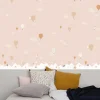 Papier peint intissé Montgolfière rose (10 m)