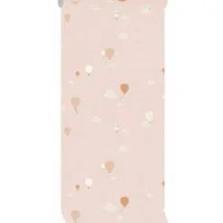 Papier peint intissé Montgolfière rose (10 m)