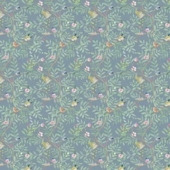 Papier peint intissé Roseraie bleu