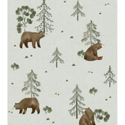 Papier peint Mountain & bears (50 cm x 10 m)