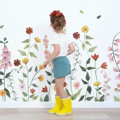 Papier peint panoramique fleurs Queyran (200 x 248 cm)