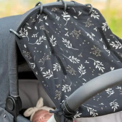 Pare-soleil universel Romantic Leaves Noir