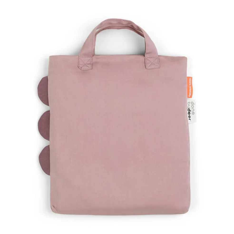 Parure de berceau en coton biologique Sleepy Croco Rose (70 x 100 cm)