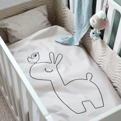 Parure de lit en coton bio Lalee Sable (100 x 140 cm)