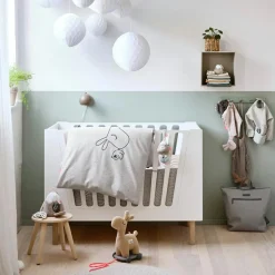 Parure de lit en coton bio Lalee Sable (100 x 140 cm)