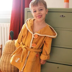 Peignoir chat caramel personnalisable (2-4 ans)