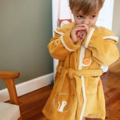 Peignoir chat caramel personnalisable (2-4 ans)