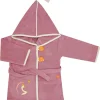 Peignoir cygne vieux rose personnalisable (2-4 ans)