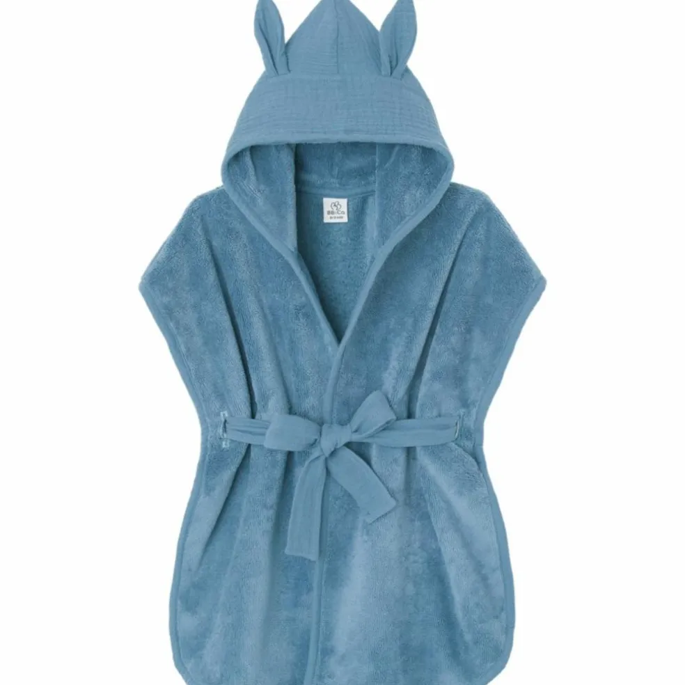 Peignoir de bain soft bambou pierre bleue (0-2 ans)