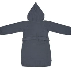 Peignoir en mousseline de coton bleu marine (2-3 ans)