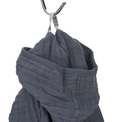 Peignoir en mousseline de coton bleu marine (2-3 ans)