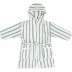 Peignoir en éponge Stripe Sea Green (3-4 ans)