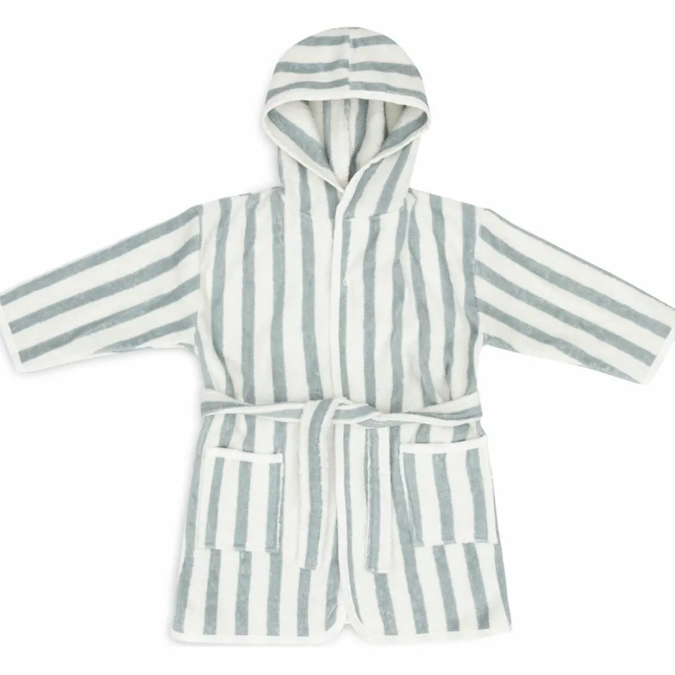 Peignoir en éponge Stripe Sea Green (3-4 ans)