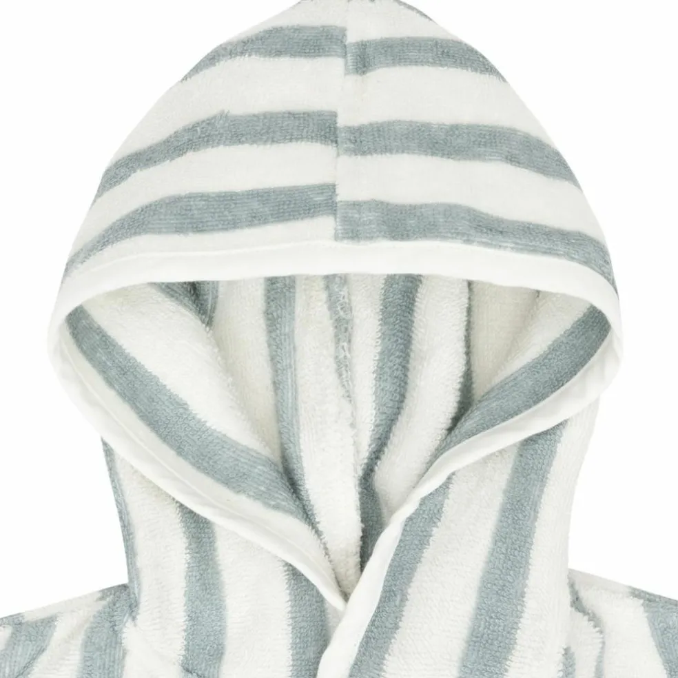 Peignoir en éponge Stripe Sea Green (3-4 ans)