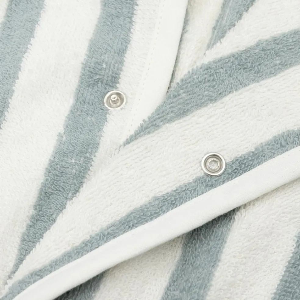 Peignoir en éponge Stripe Sea Green (1-2 ans)