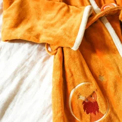 Peignoir lion safran personnalisable (2-4 ans)