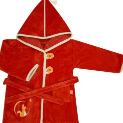 Peignoir panda roux terracotta personnalisable (2-4 ans)