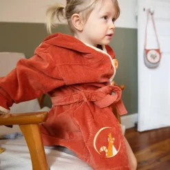 Peignoir panda roux terracotta personnalisable (2-4 ans)