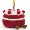 Peluche Amuseable Gâteau d'anniversaire Cerise (13 cm)