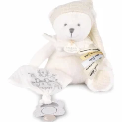 Peluche attache-sucette Ours Pantin Argent (20 cm)