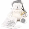 Peluche attache-sucette Ours Pantin Argent (20 cm)