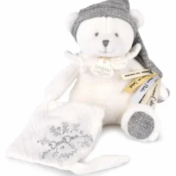 Peluche attache-sucette Ours Pantin Argent (20 cm)
