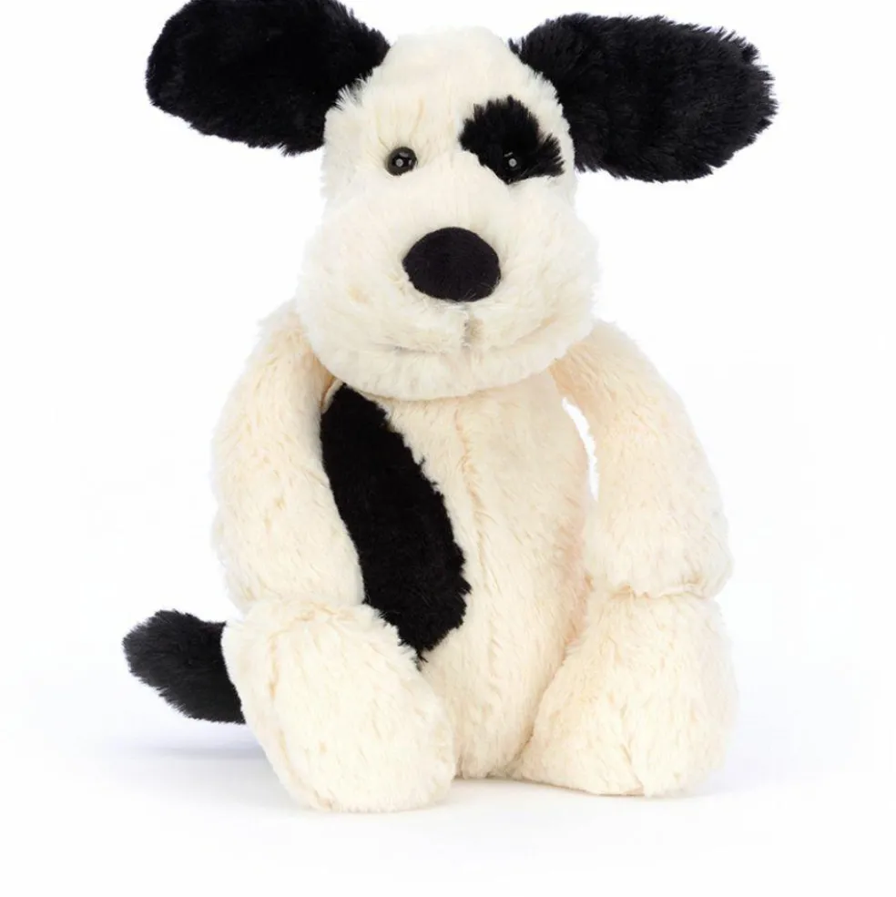 Peluche Bashful Chien noir et crème (31 cm)