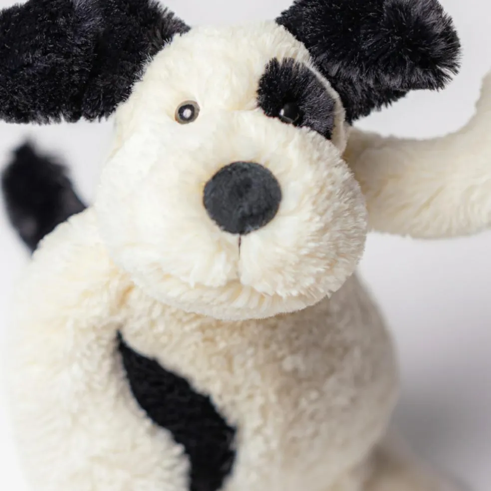 Peluche Bashful Chien noir et crème (31 cm)