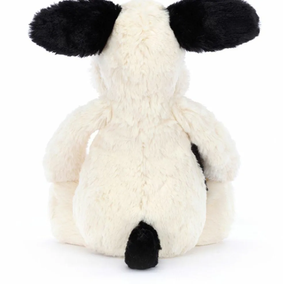 Peluche Bashful Chien noir et crème (31 cm)