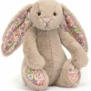 Peluche Bashful Lapin en fleurs Beige (18 cm)