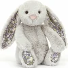 Peluche Bashful Lapin en fleurs Gris (31 cm)