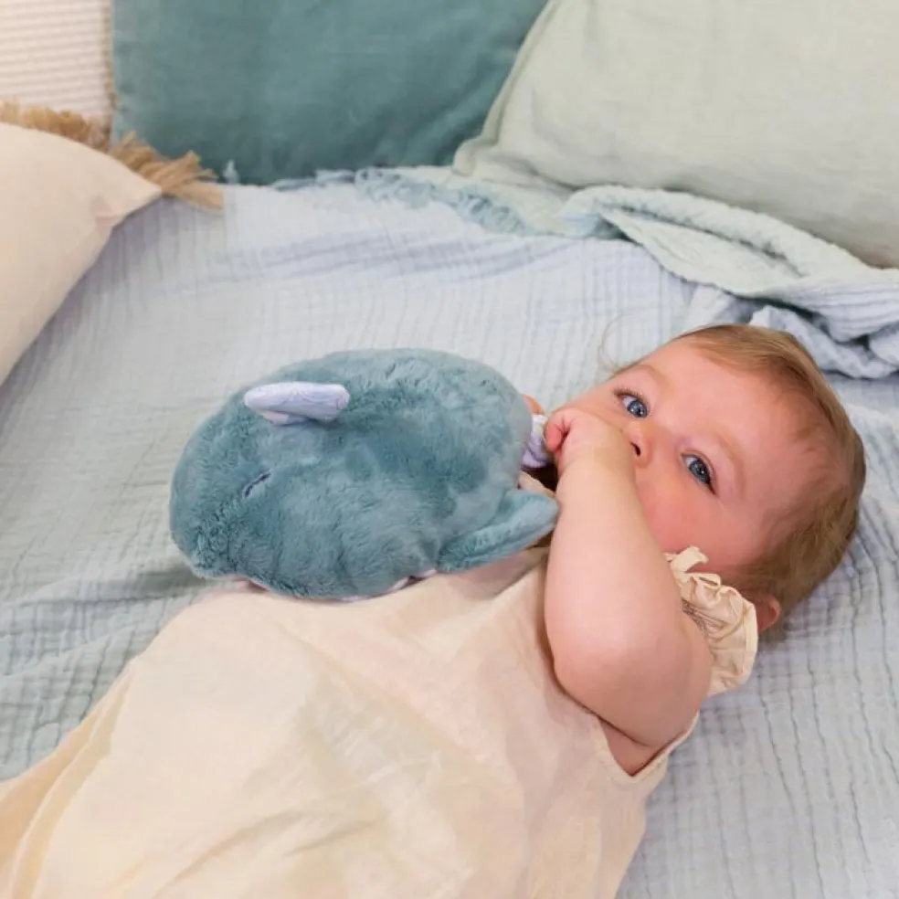 Peluche bouillotte bien-être poisson Petit calme (25 cm)