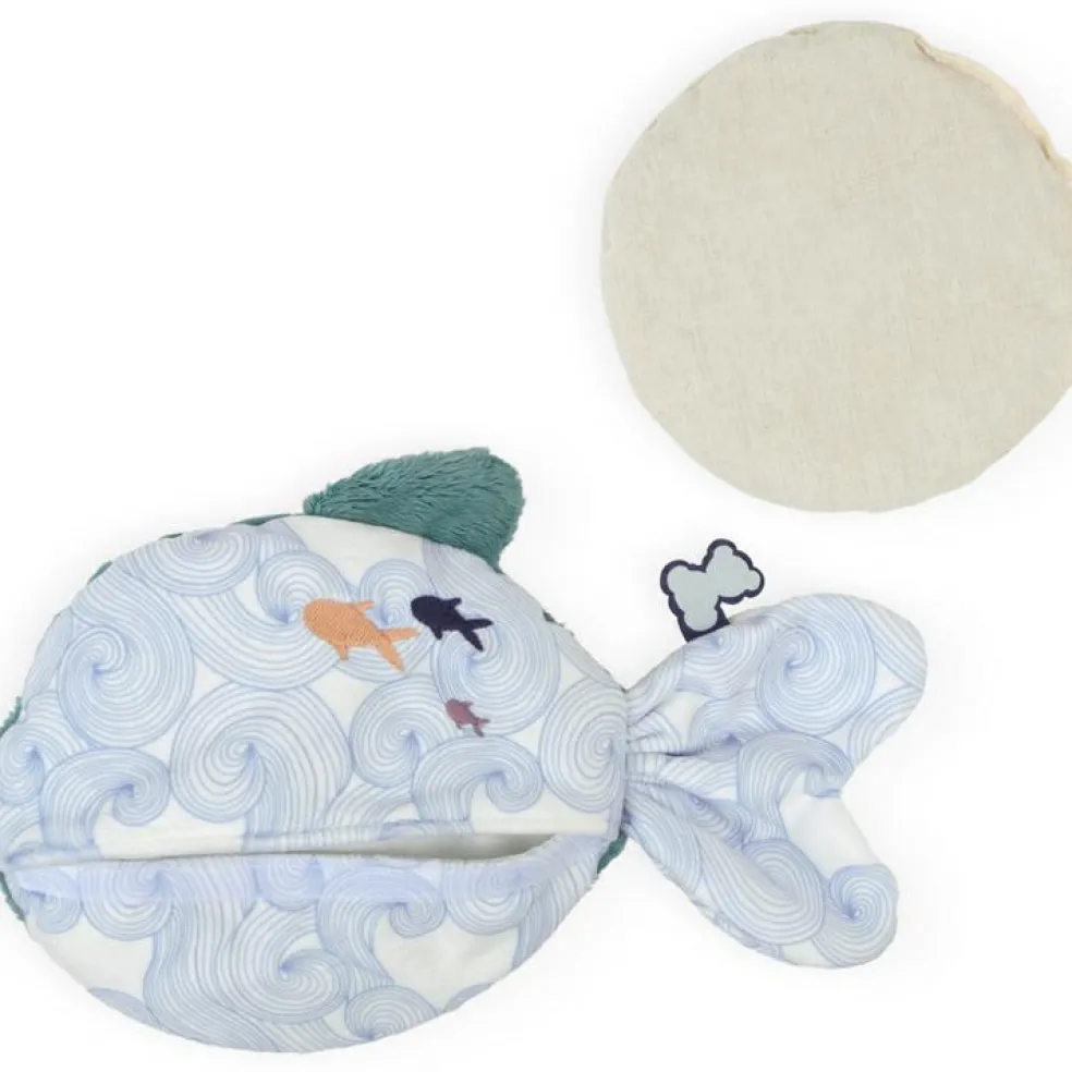 Peluche bouillotte bien-être poisson Petit calme (25 cm)