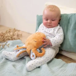 Peluche bouillotte bien-être poulpe Petit calme (28 cm)
