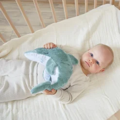 Peluche bouillotte bien-être Dauphin Petit calme (24 cm)