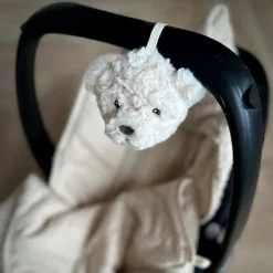 Peluche bruit blanc à suspendre Lou beige (8 cm)