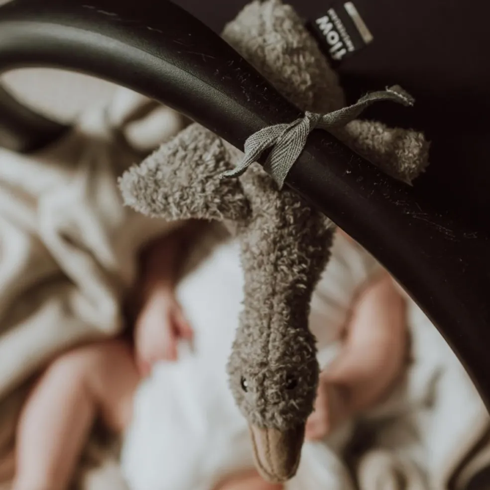 Peluche bruit blanc à suspendre Liva gris