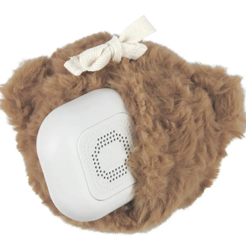 Peluche bruit blanc à suspendre Lou marron (8 cm)