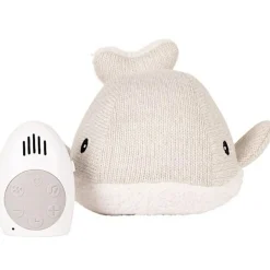 Peluche bruit blanc baleine Moby grise (21 cm) - Reconditionné