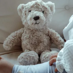 Peluche bruit blanc Lou l'ours beige (24 cm)