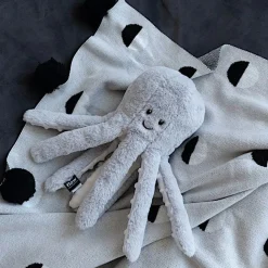 Peluche bruit blanc Olly la pieuvre grise