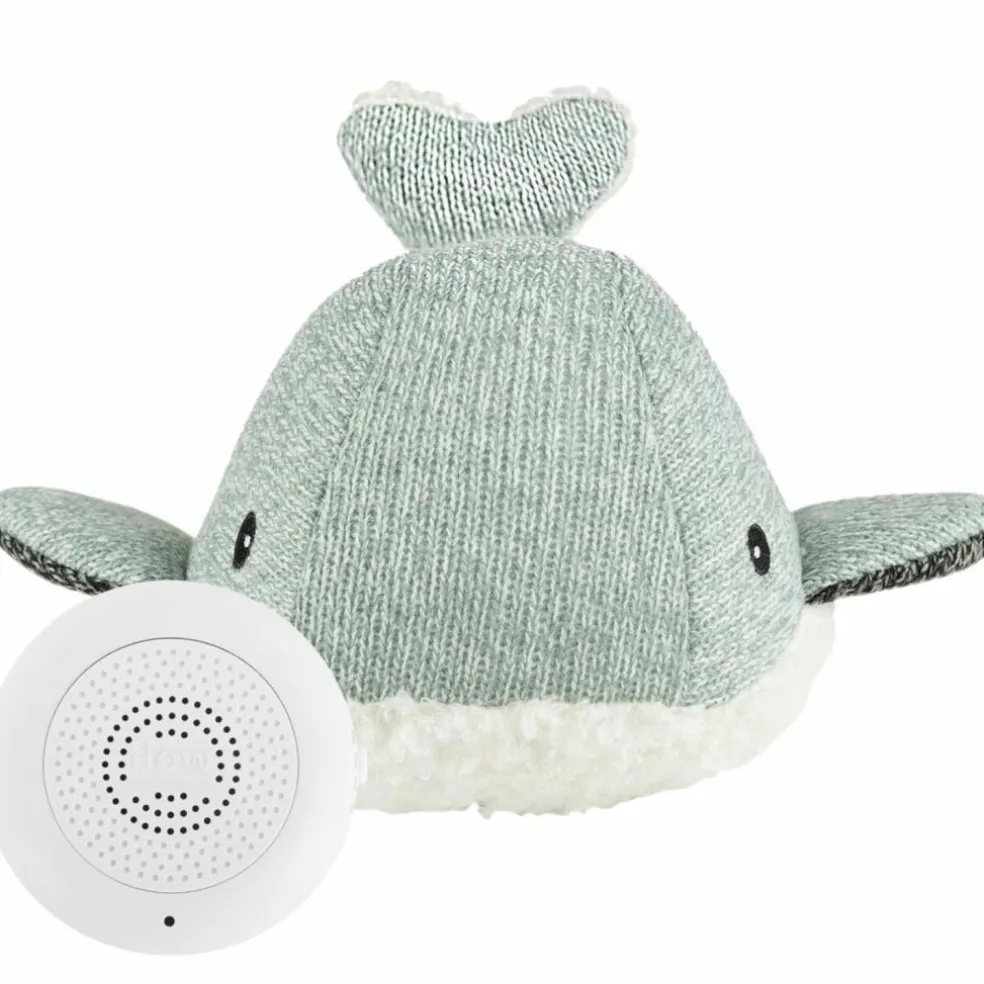 Peluche bruit blanc rechargeable baleine Moby vert