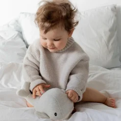 Peluche bruit blanc rechargeable baleine Moby gris