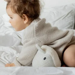 Peluche bruit blanc rechargeable baleine Moby gris