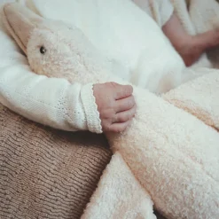 Peluche bruit blanc rechargeable oie Liva beige