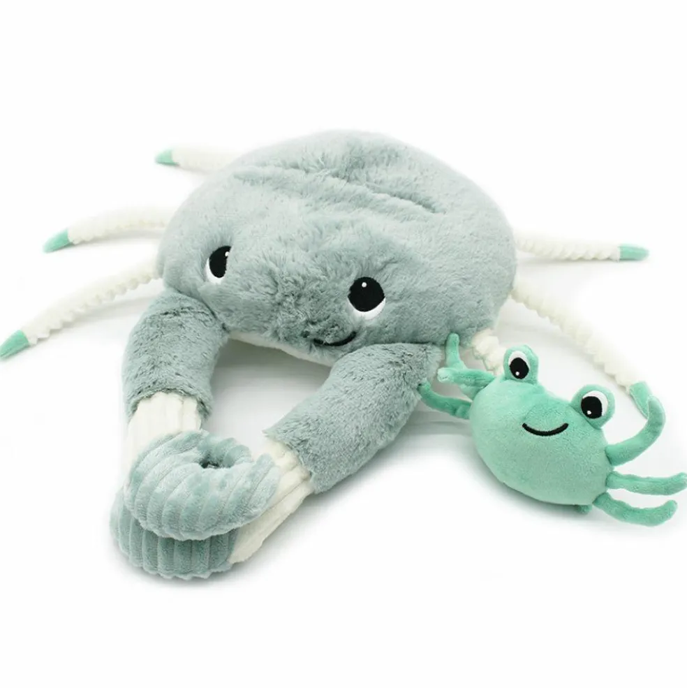 Peluche Cassecou le crabe et son bébé menthe (39 cm)