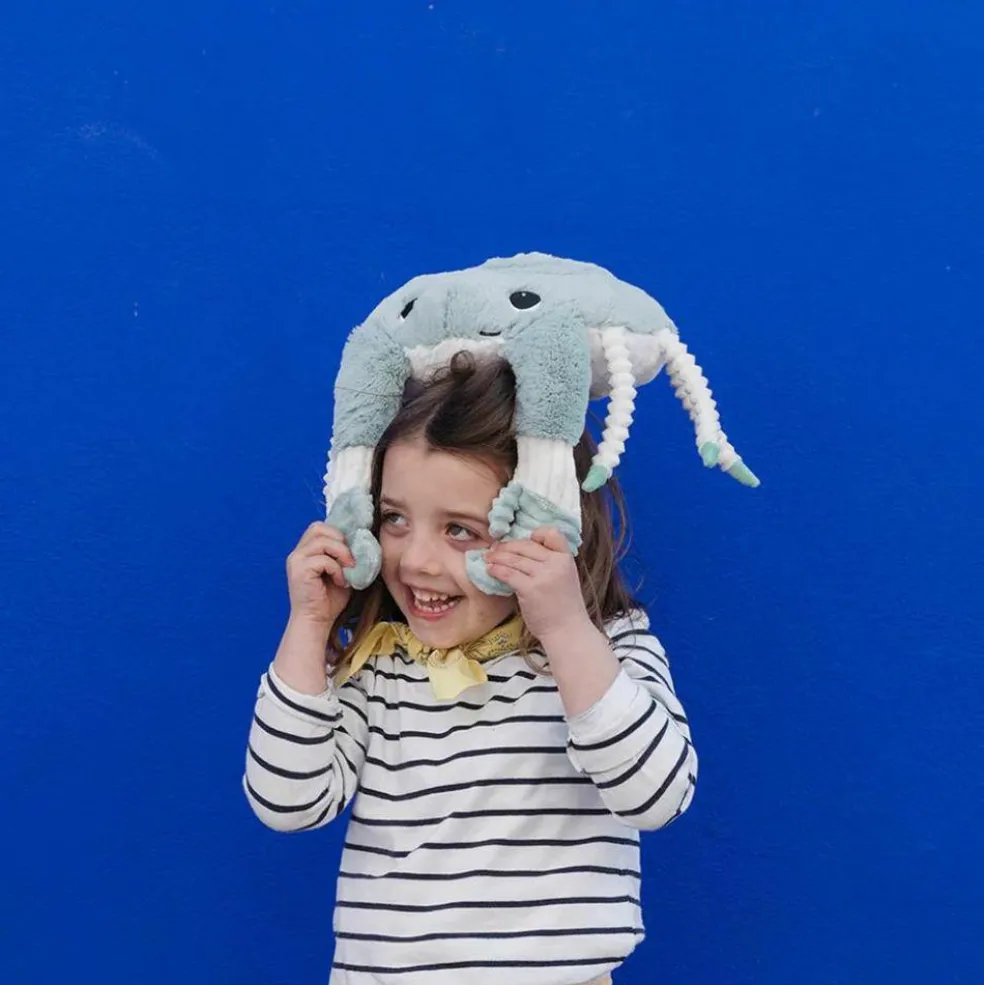 Peluche Cassecou le crabe et son bébé menthe (39 cm)