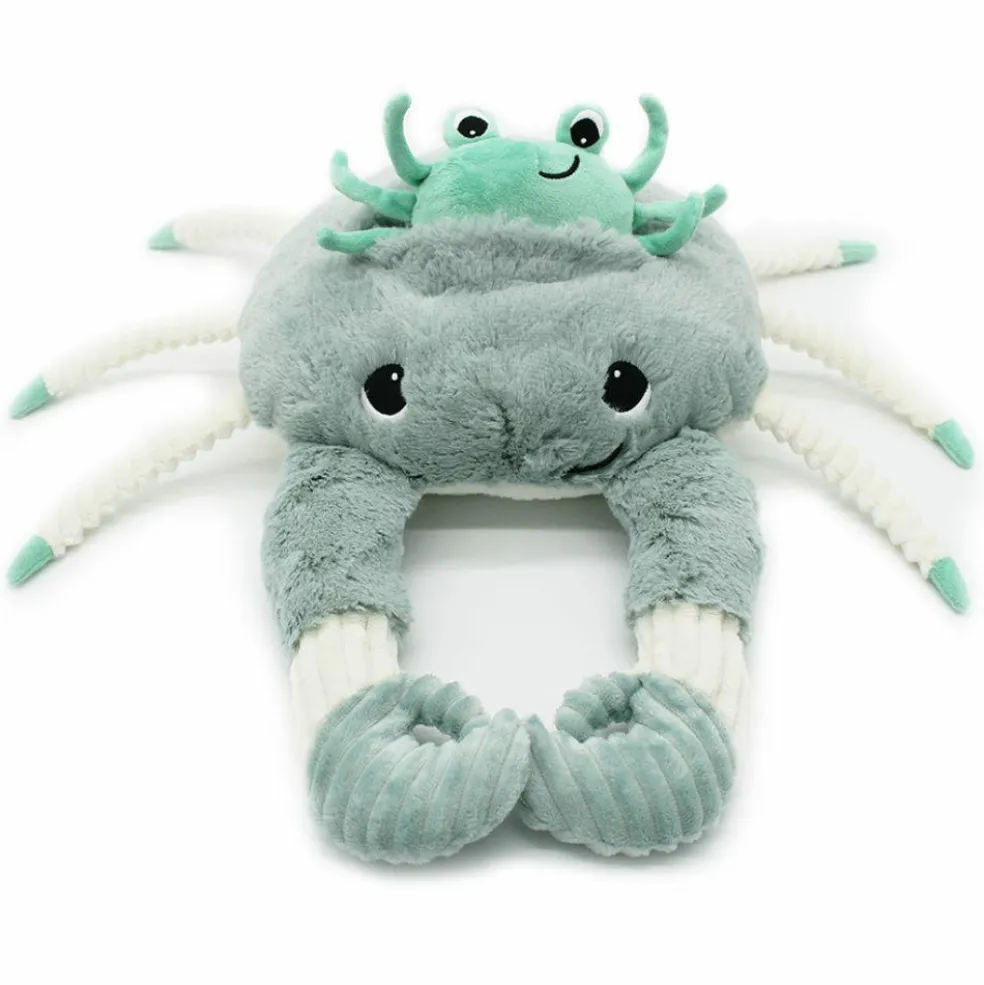 Peluche Cassecou le crabe et son bébé menthe (39 cm)
