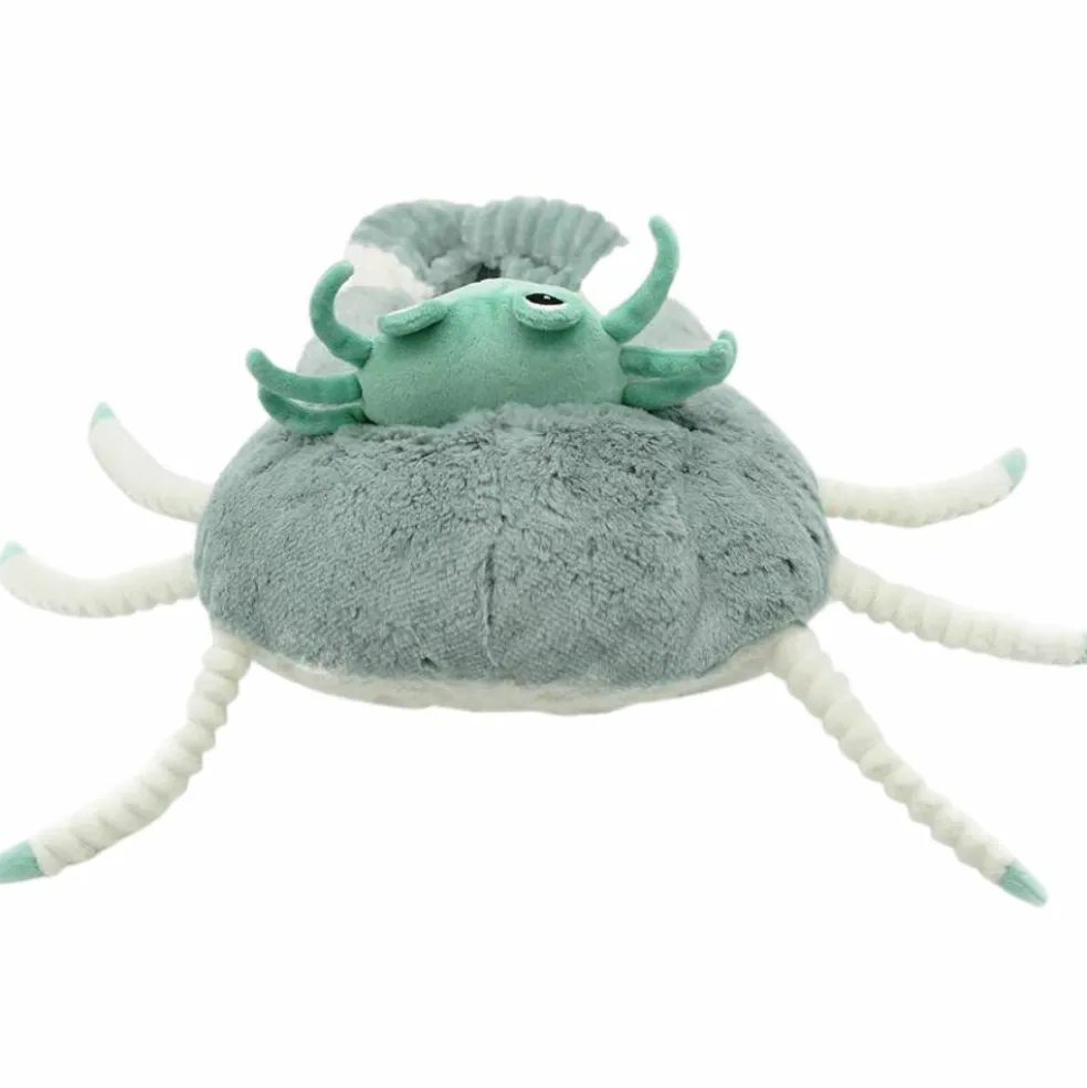 Peluche Cassecou le crabe et son bébé menthe (39 cm)