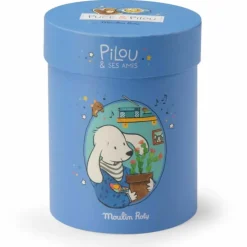 Peluche chien Pilou bleu Puce et Pilou (30 cm)